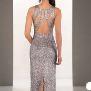 Sorella Vita Sequin Dress in Platinum - Style 8994